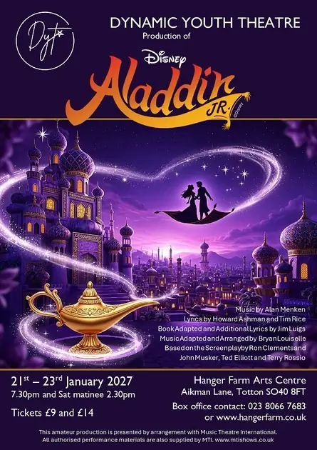 Dynamic Youth Theatre present Disney’s Aladdin Jr.