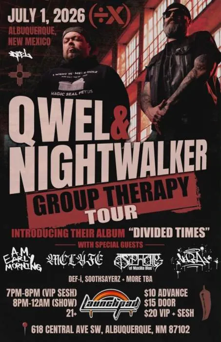 Qwel & Nightwalker Group Therapy Tour (Albuqerque, NM) à The Historic El Rey Theater