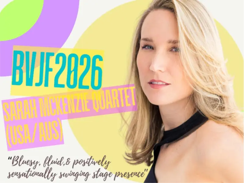 BVJF 2026 Premieres Sarah McKenzie Quartet (USA/AUS) en Brisbane Jazz Club
