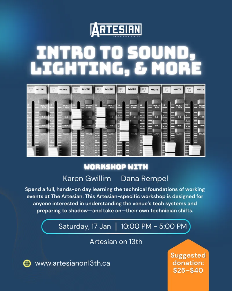 Intro to Sound, Lighting, & More at The Artesian!