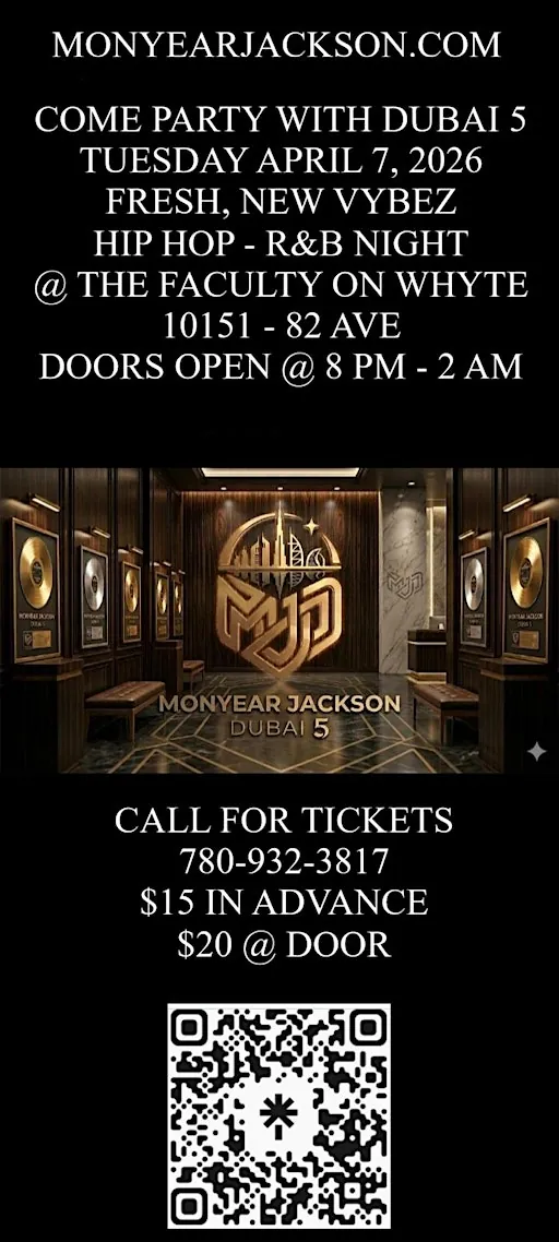 "THE DUBAI 5: SUCCESSOR", MUSIC AWARENESS SHOW at 10151 82 Ave NW
