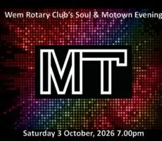 Wem Rotary Club Soul and Motown Evening en Wem Town Hall