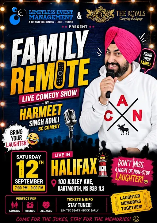 LIVE COMEDY SHOW Harmeet Singh Kohli! à 100 Ilsley Ave