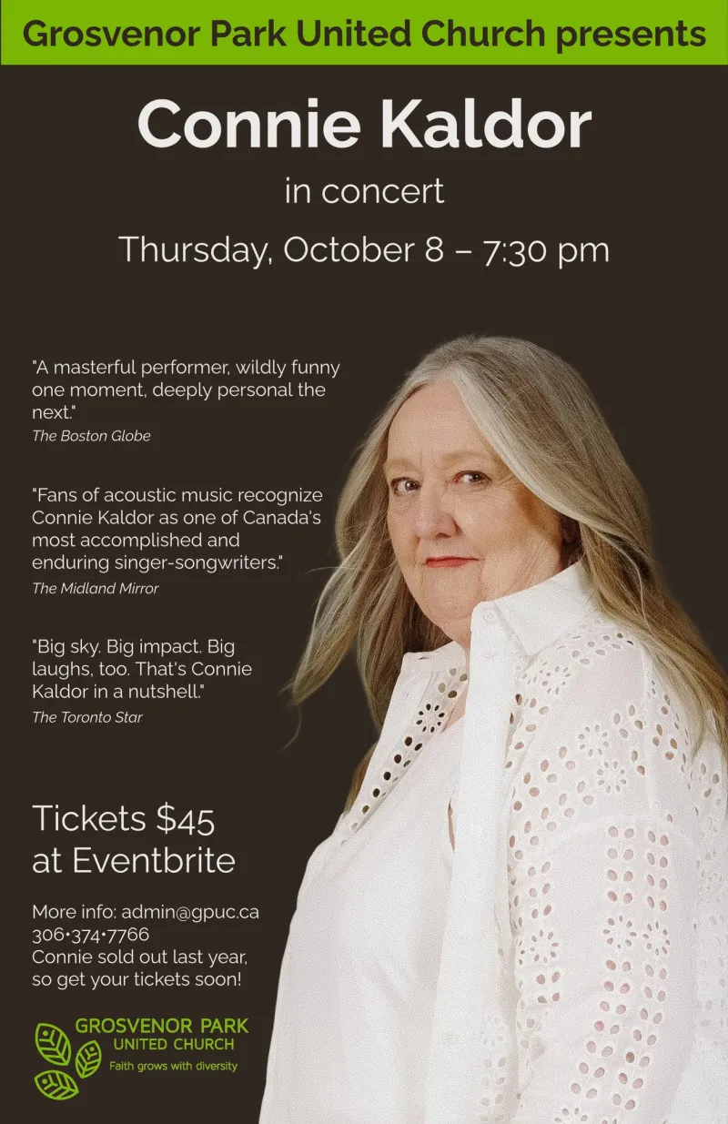 Connie Kaldor in Concert à Grosvenor Park United Church