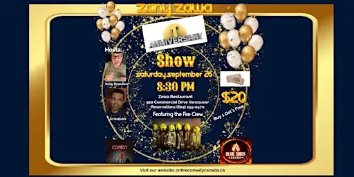Zany Zawa 1 Year Anniversary Show at Zawa Restaurant