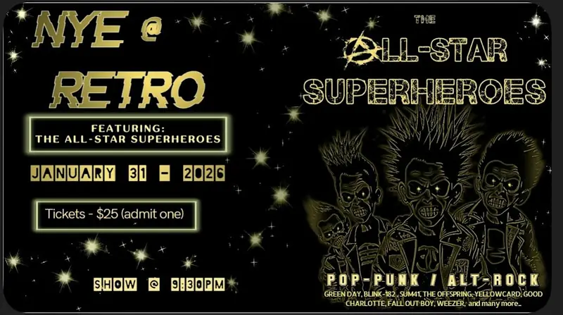 All Star Superhero’s NYE en 86 West St