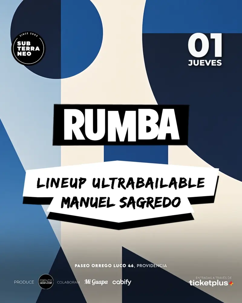 RUMBA Full Ultrabailable ★ JUEVES 01 OCTUBRE ★ Club Subterráneo (+21M & +23H) at Club Subterráneo