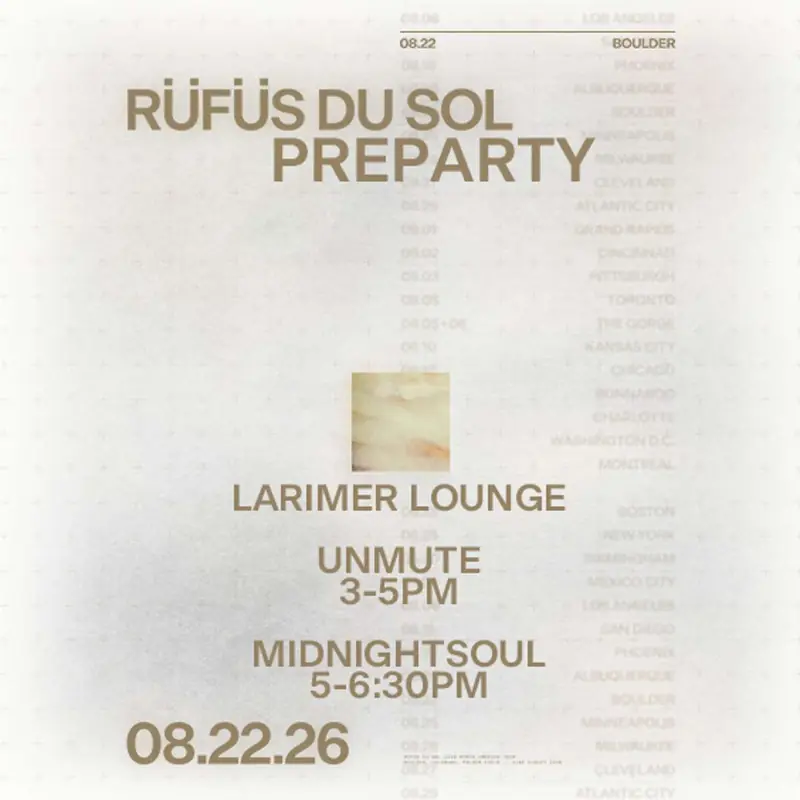 Rüfüs Du Sol Pre-Party (FREE EVENT)