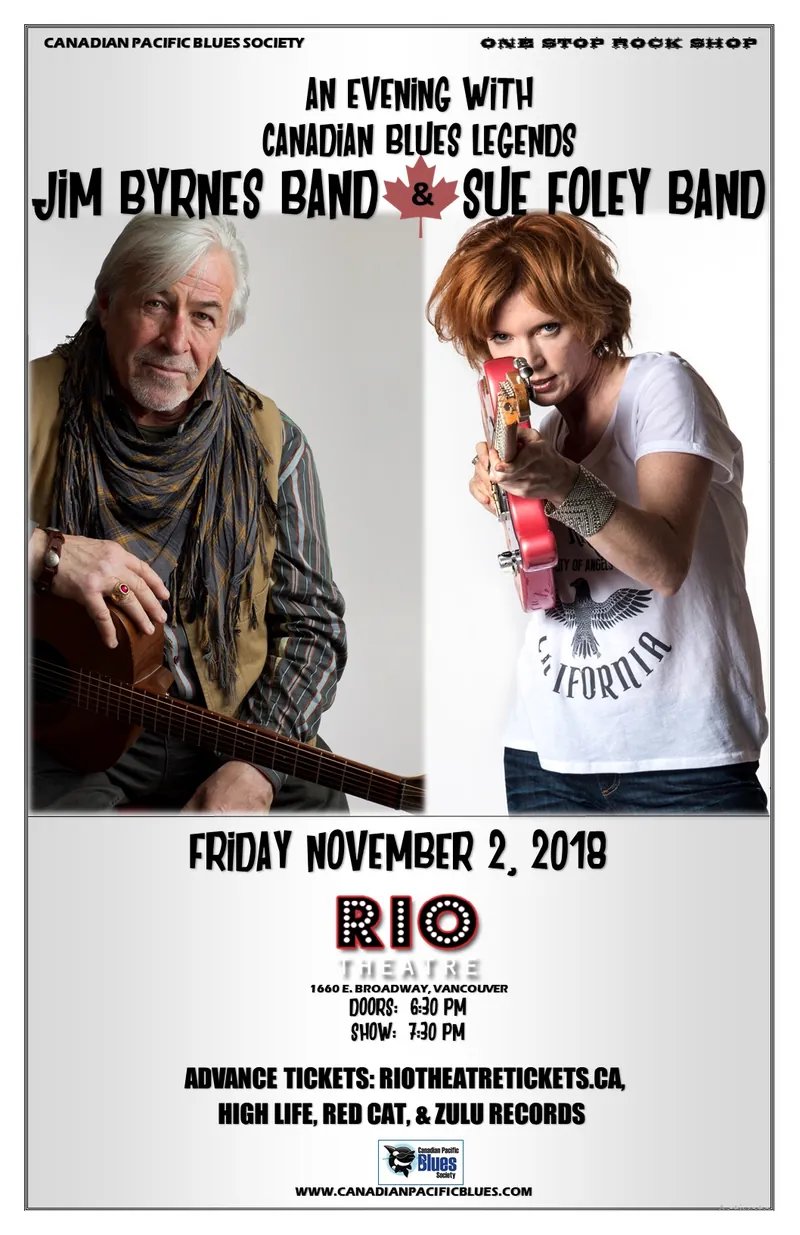 Sue Foley & Jim Byrnes Live à Rio Theatre