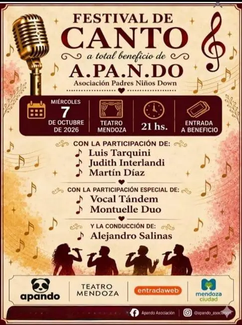FESTIVAL DE CANTO A BENEFICIO DE A.PA.N.DO. at Teatro Mendoza