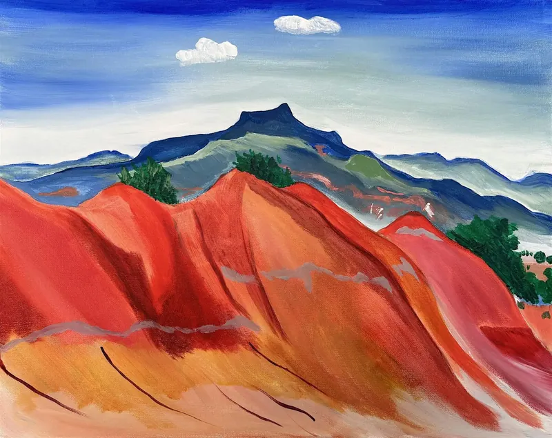 SIP & PAINT WORKSHOP - GEORGIA O'KEEFE LANDSCAPE PAINTING