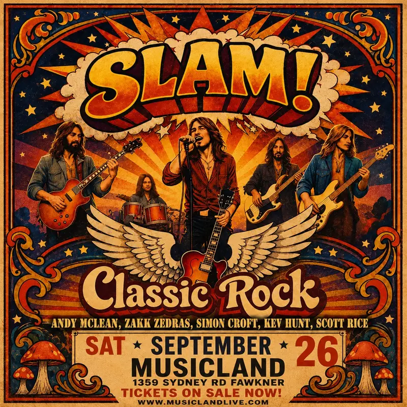 🤘 SLAM CLASSIC ROCK BAND – LIVE AT MUSICLAND 🤘 at Musicland Melbourne