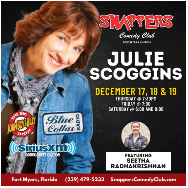 Julie Scoggins at Snapper's Comedy Club