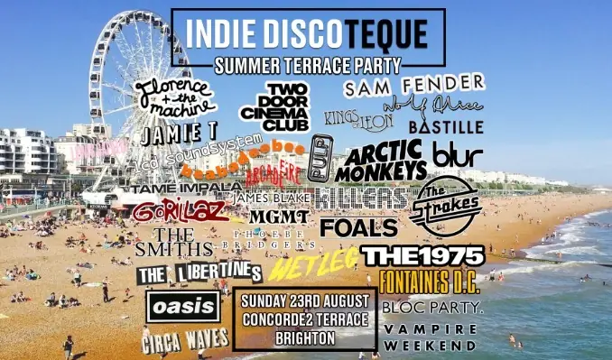 Indie Discotheque: Summer Terrace Party CANCELLED à Brighton Concorde 2