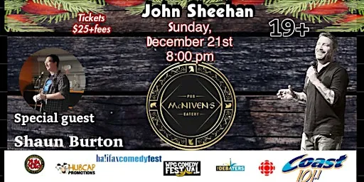 John Sheehan Comedian - McNiven's Pub, St. John's at Mcniven's Pub & Eatery