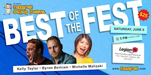 BEST of the FEST - 6 FunnyFest Comedians - Sat.