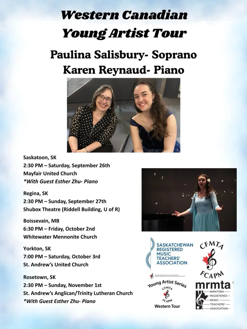 2026 Young Artist – Paulina Salisbury, Soprano Western Tour at Shubox Theatre