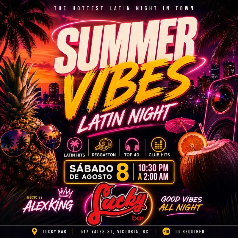 Summer Vibes Latin Night at Lucky Bar