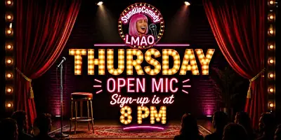 Thursday Stand-Up Comedy OPEN MIC at Stand Up Comedy LMAO Toronto Comedy Club Bar and Grill
