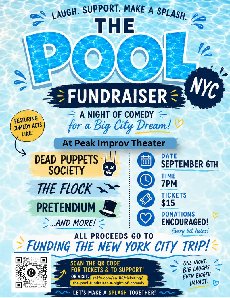 THE POOL FUNDRAISER: A NIGHT OF COMEDY à Peak Improv Theater