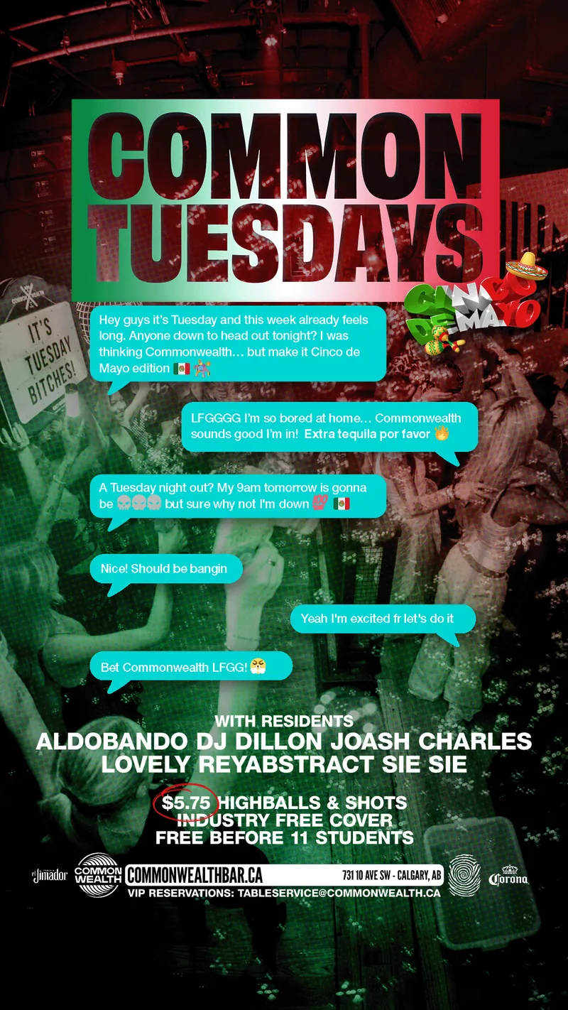 Common Tuesdays (Cinco De Mayo) at Commonwealth Bar & Stage