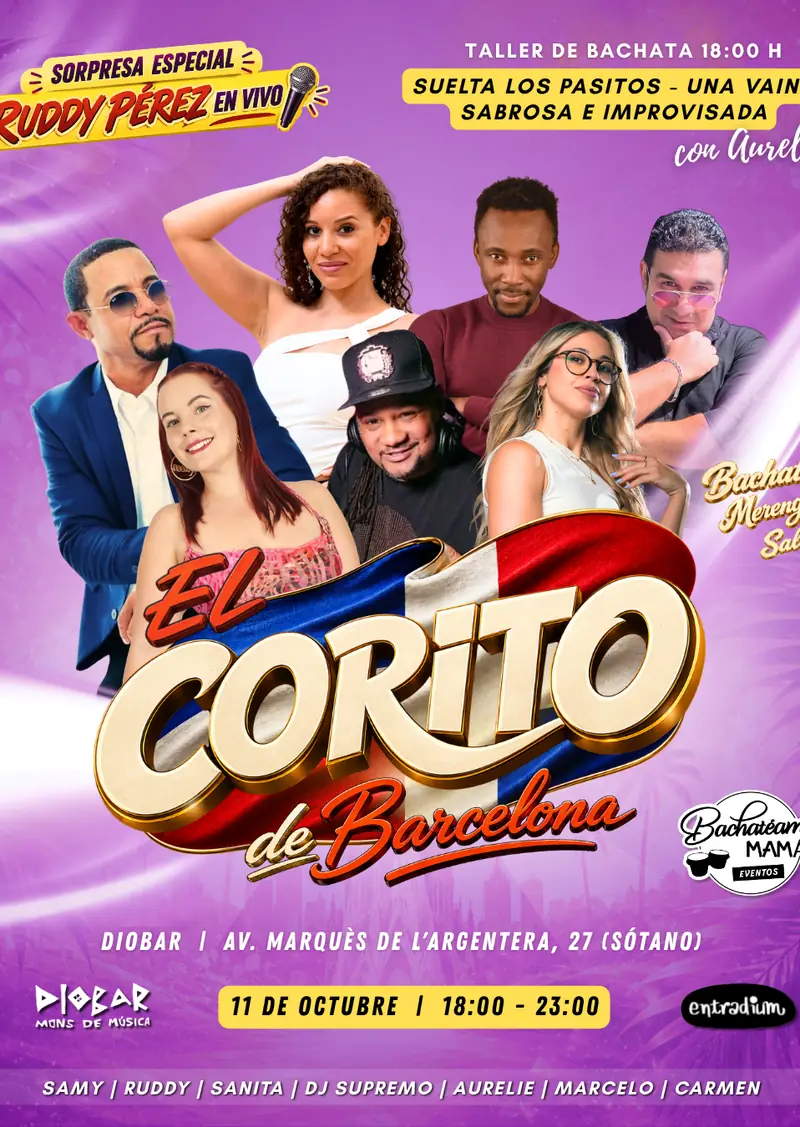 El Corito de Barcelona ::: Taller con Aurelie - Ruddy Pérez, en vivo - Dj Supremo en Diobar
