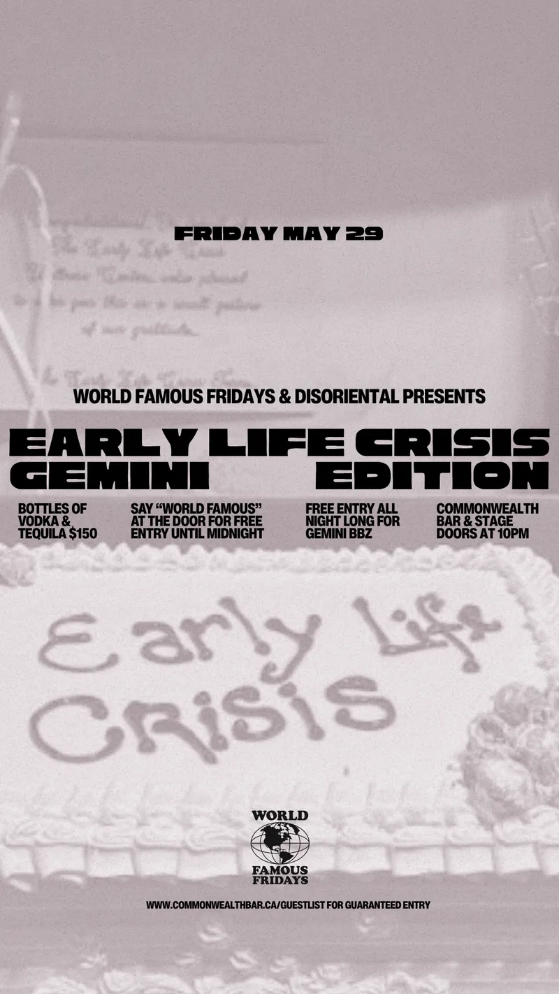 Gemini Party @ World Famous Fridays (FREE RSVP)