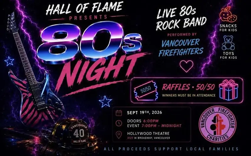 Hall of Flame Presents: 80's Disco Night à Hollywood Theatre