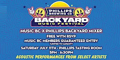 Music BC x Phillips Backyard Mixer at Phillips Tasting Room