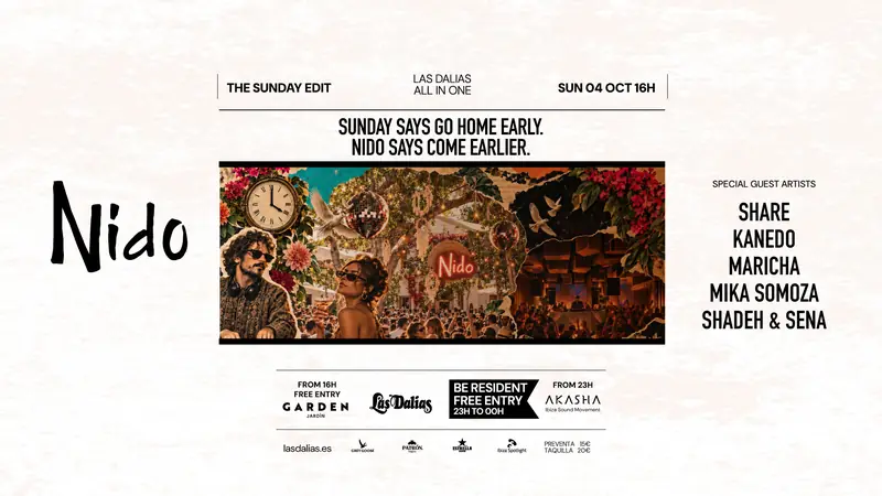 NIDO (weekly) at Las Dalias de Ibiza