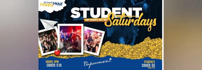 Student Saturdays at Paparazzi Nightclub
