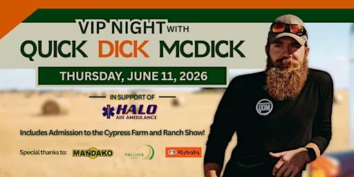 Quick Dick McDick VIP Comedy Night à Medicine Hat Exhibition & Stampede