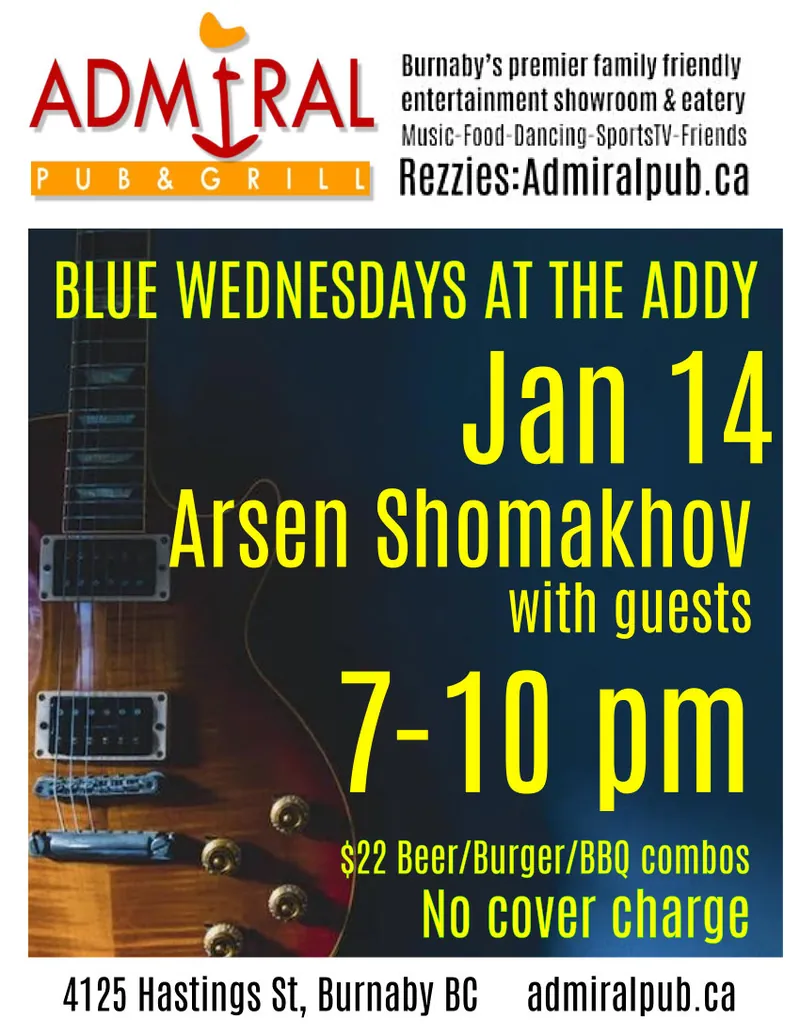 Arsen Shomakhov – Blue Wednesdays at the Addy