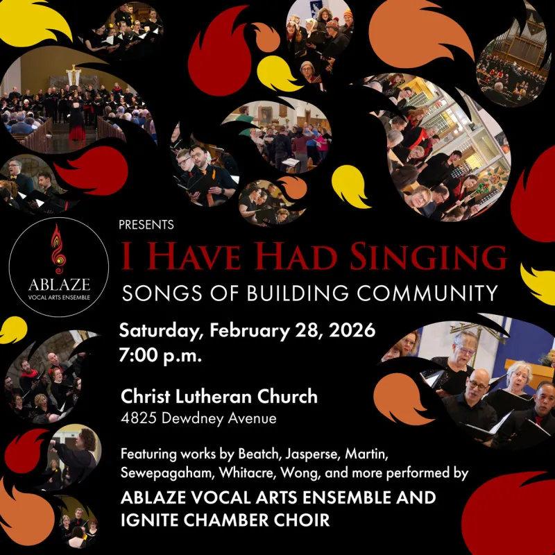 "I Have Had Singing: Songs of Building Community" Fundraiser Concert