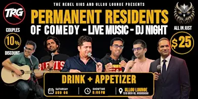 Laugh Loud, DJ Hard, Drink Good: The Comedy Show at Ullou Lounge at Ullou Lounge Brampton