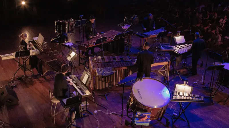 Percusiones en Templo de la Compañía