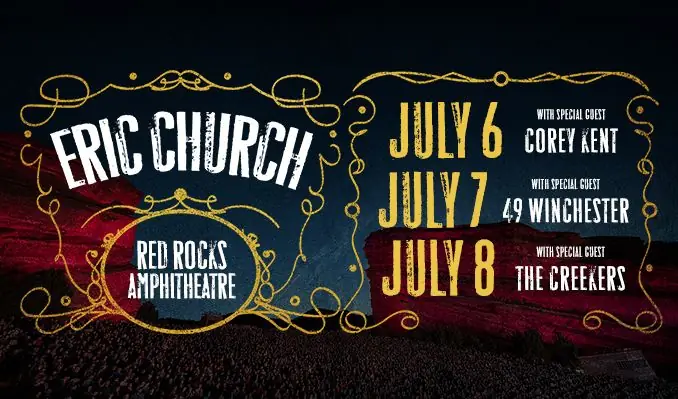 Eric Church 7/6 à Red Rocks Amphitheatre