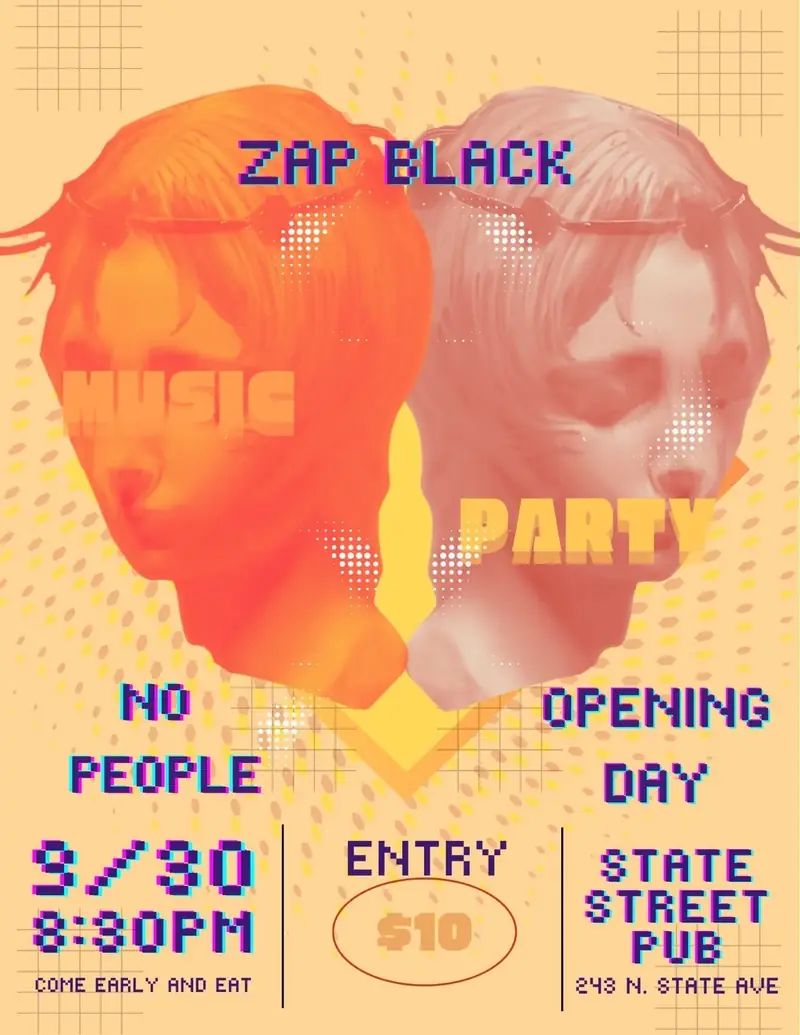 ZAP BLACK / NO PEOPLE / OPENING DAY at State Street Pub