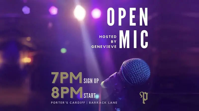 Genevieve's Open Mic Night! à Porter's Cardiff