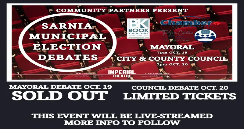 Lambton Municipal Election Debates à Imperial Theatre Sarnia