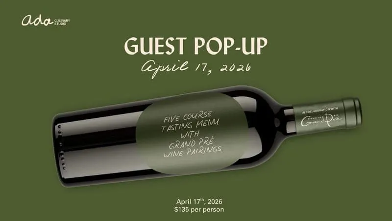 Grand Pré Winery Pop-Up at Ada Culinary Studio
