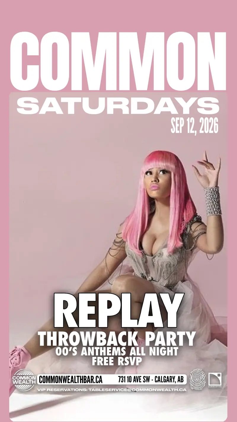 REPLAY @ Common Saturdays (FREE RSVP) à Commonwealth Bar & Stage