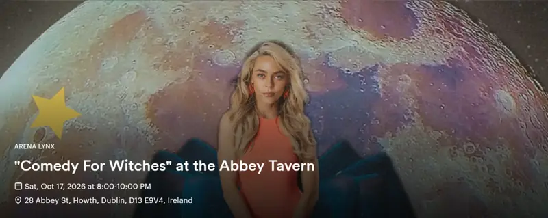 Anna Clifford Comedy For Witches en The Abbey Tavern