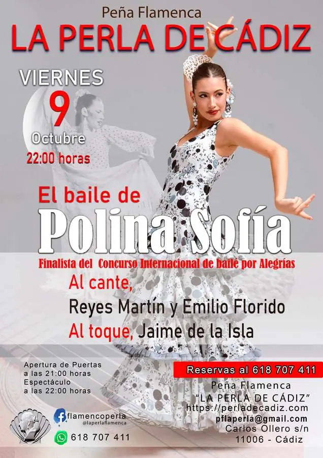 Polina Sofí­a en Peña Flamenca la Perla de Cádiz