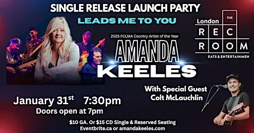 'Leads Me To You' Release Party Amanda Keeles special guest Colt McLauchlin