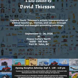 ‘Divine Instruction’ Art Exhibit by David Theissen en North Peace Cultural Centre