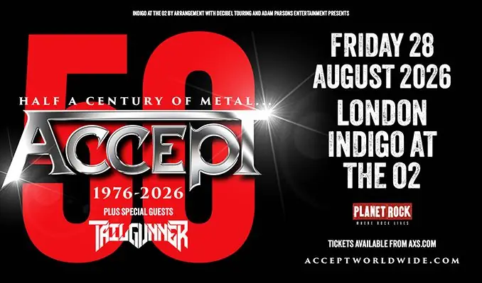Half A Century Of Metal: Accept at indigo at The O2