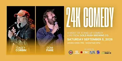 24K Comedy: Casey Corbin Headlines Gold Rush Brewing à Gold Rush Brewing Co.