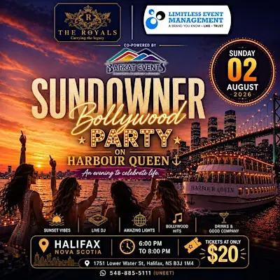 SUNDOWN Bollywood Boat Party 2026 at 1751 Lower Water St