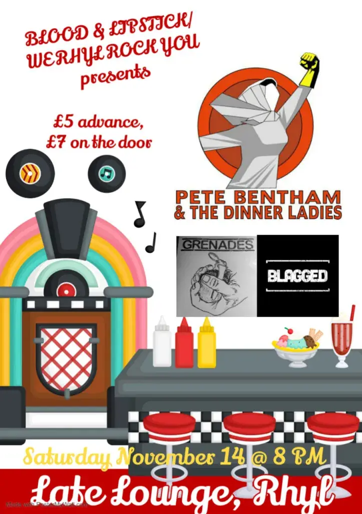 Pete Bentham & The Dinner Ladies at Front Room
